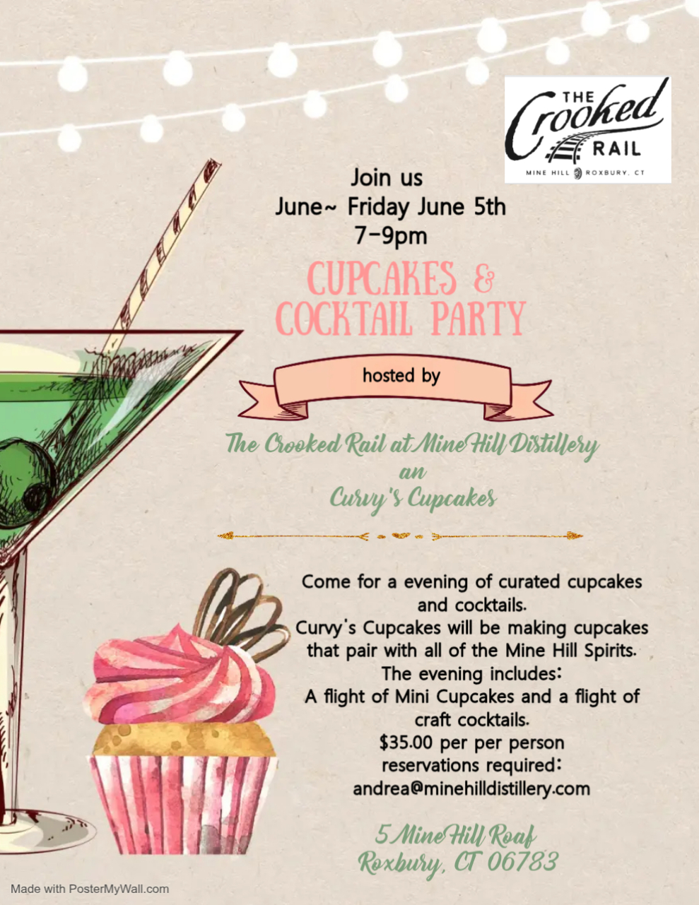 Champagne and Dessert party invitation - Made with PosterMyWall